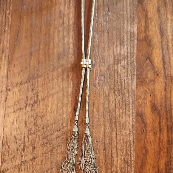 Gold Tassel Necklace - Picture 4 of 4